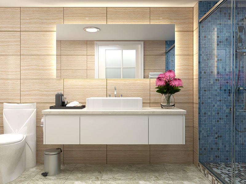 White Matte Lacquer Bathroom Vanity BC16-L03