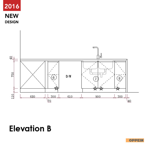 OP16-HGL-001: Modern High Gloss Laminate Kitchen Cabinet For Darwin Project - Image 5