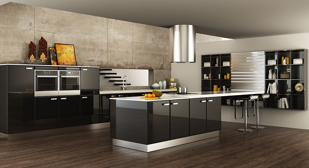 Contemporary-Black-Lacquer-Kitchen-Cabinet-OP15-L15 (2)
