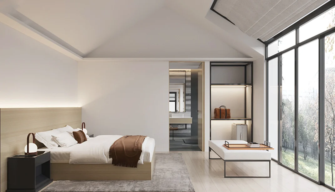 minimalist-budget-hotel-room-wood-furniture