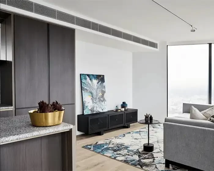high end custom wood grain kitchen cabinets project